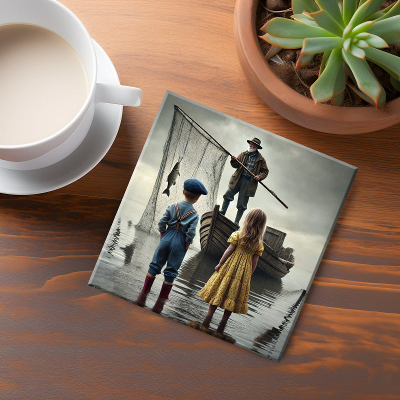 Nostalgic Tribute to Simpler Times Coaster