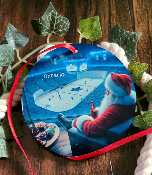 Toronto Maple Leafs Santa Tree Ornament