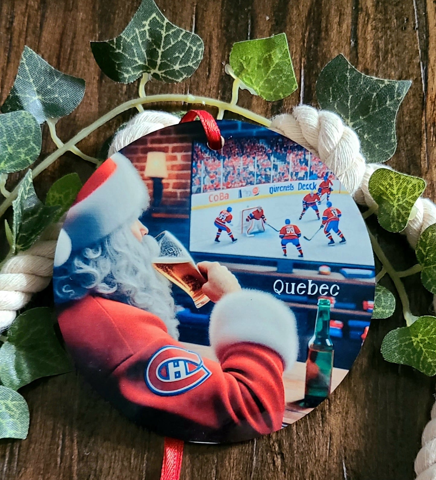 Montreal Canadiens Santa Tree Ornament