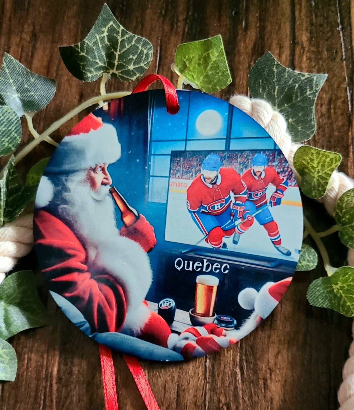 Montreal Canadiens Santa Tree Ornament