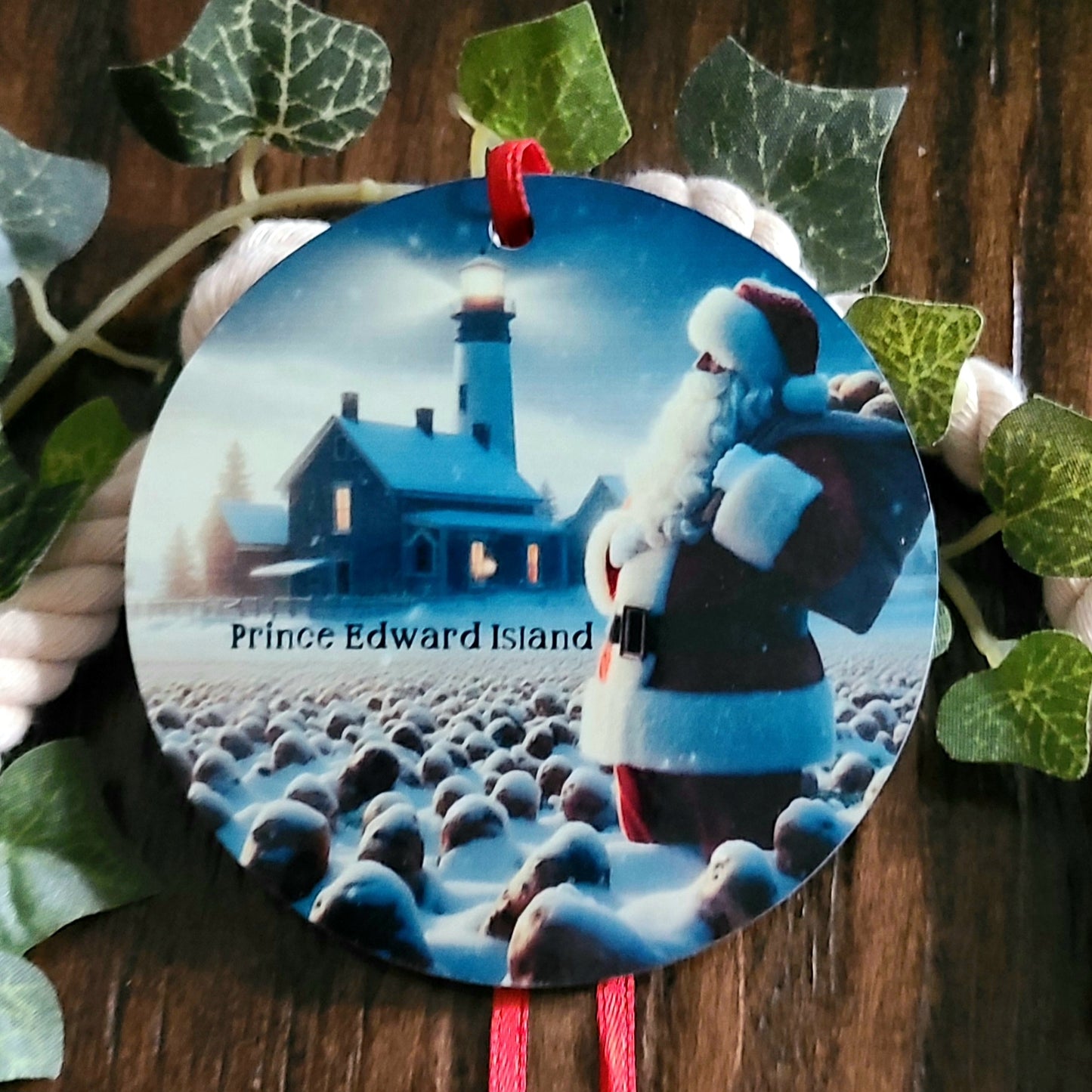 Prince Edward Island Santa Tree Ornament