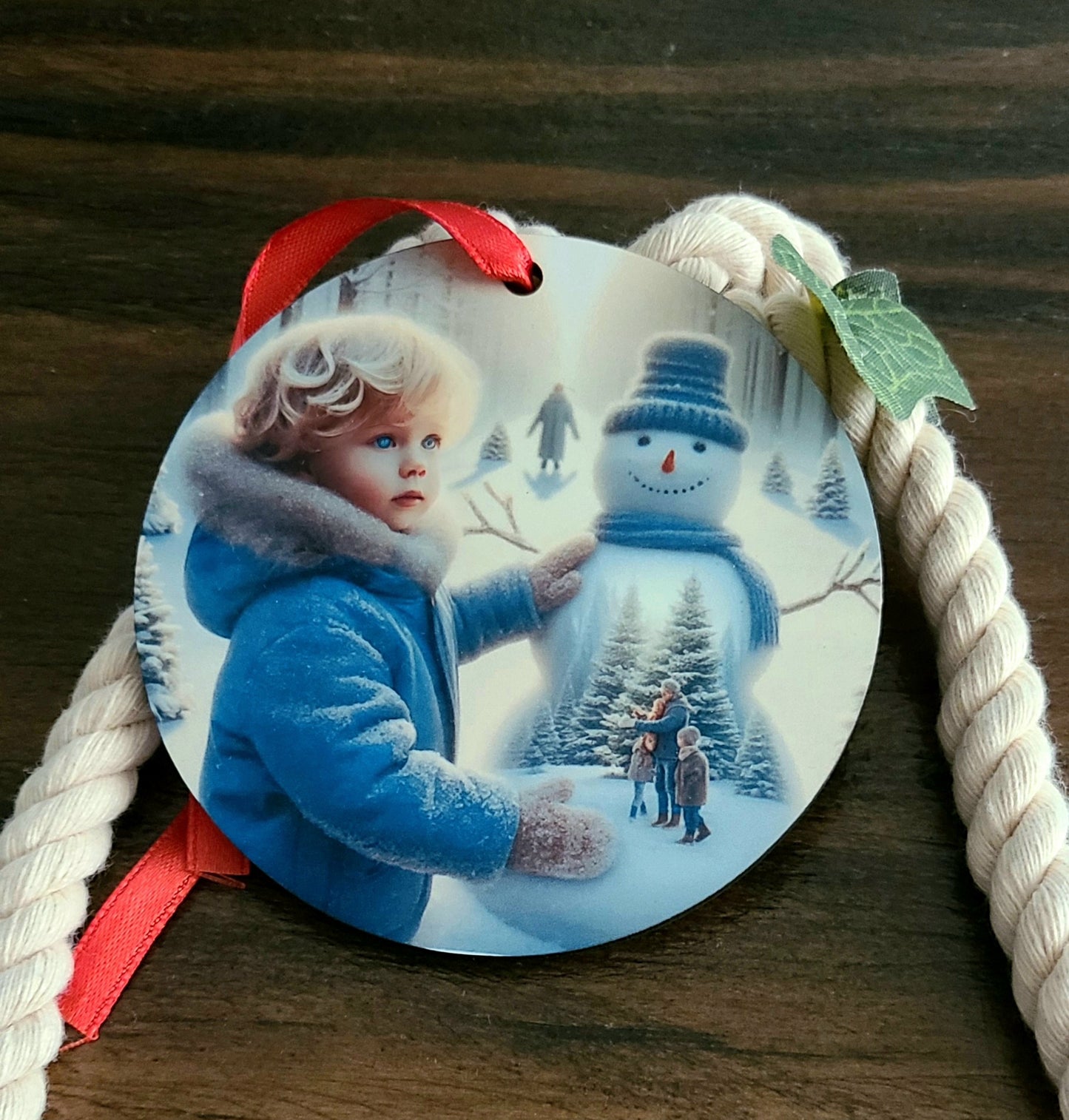 Boy & His Snowman Tree Ornament