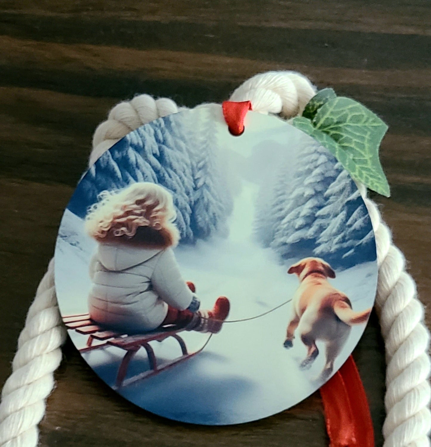 Girl Sliding Tree Ornament