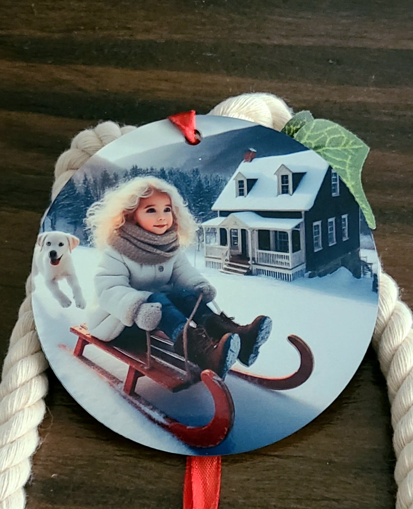 Girl Sliding Tree Ornament