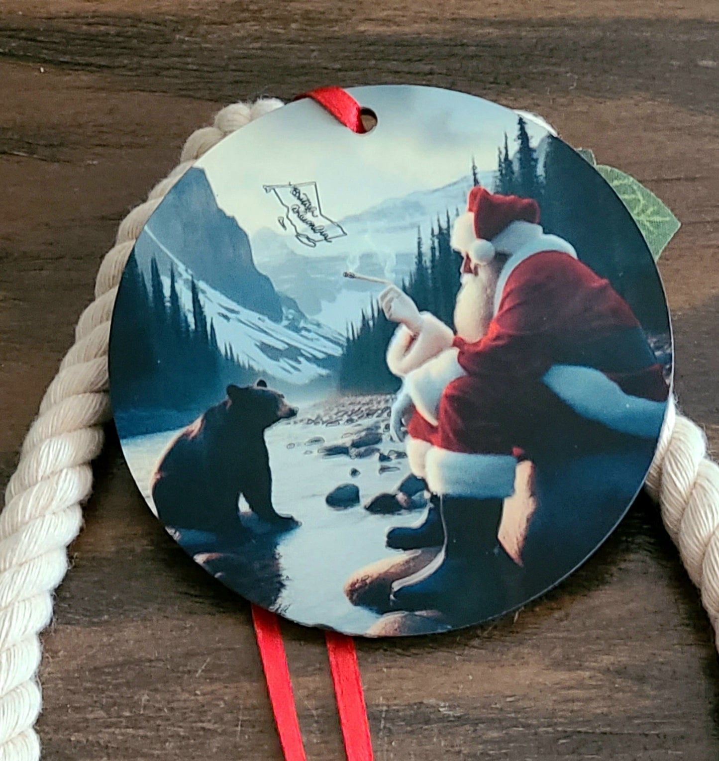 British Columbia Bad Santa Tree Ornament