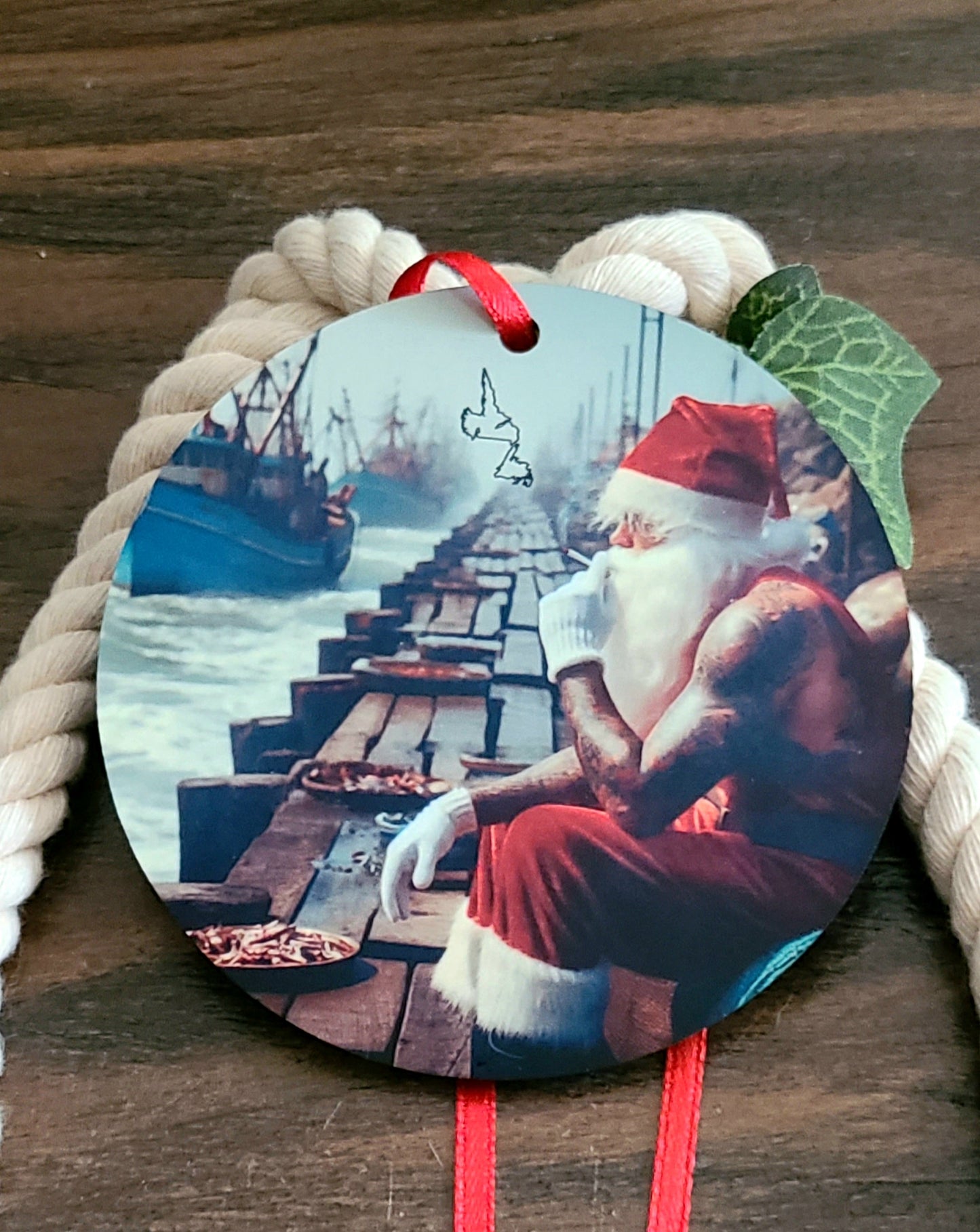 NL & Lab Bad Santa Tree Ornament