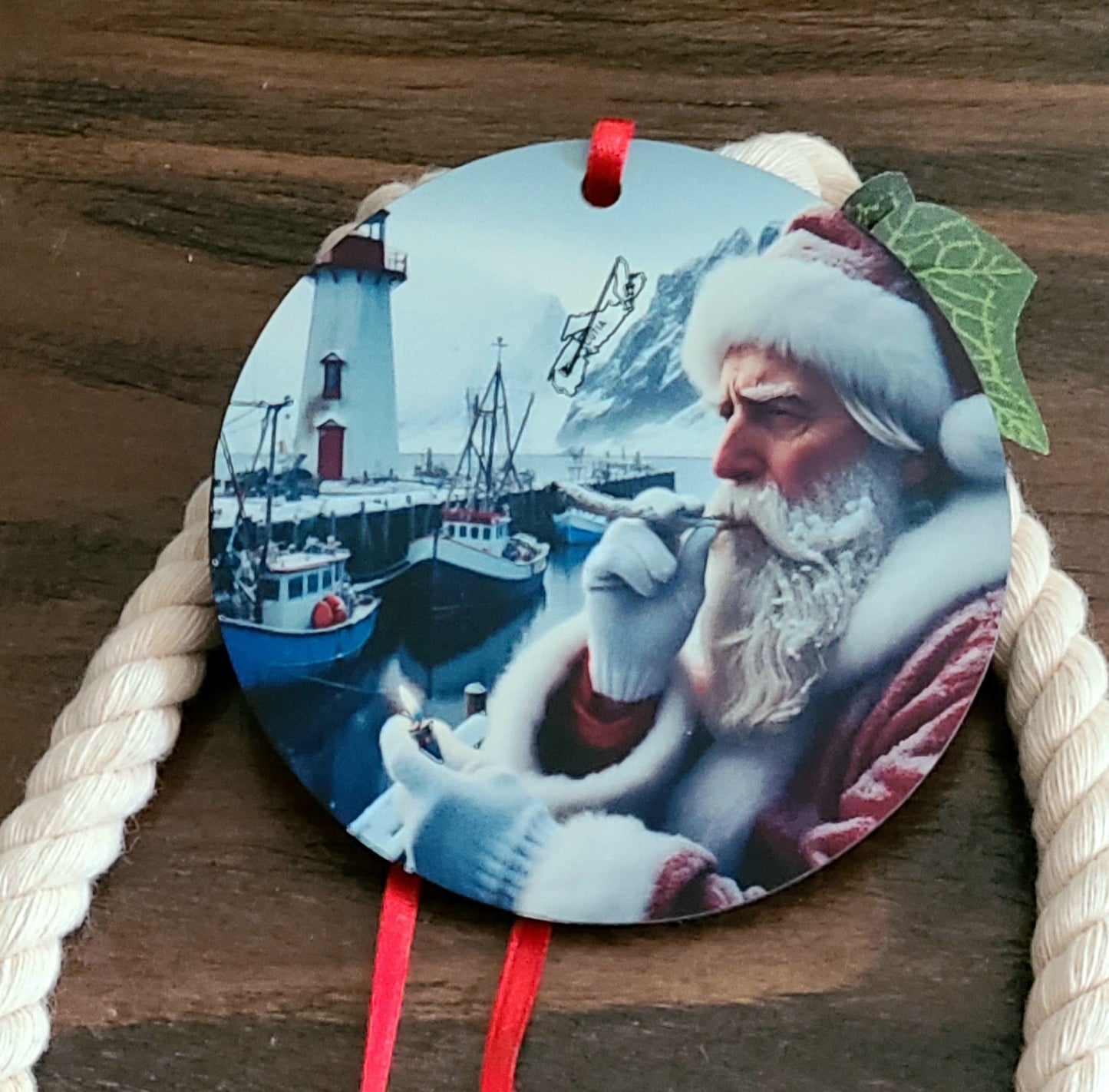 Nova Scotia Bad Santa Tree Ornament
