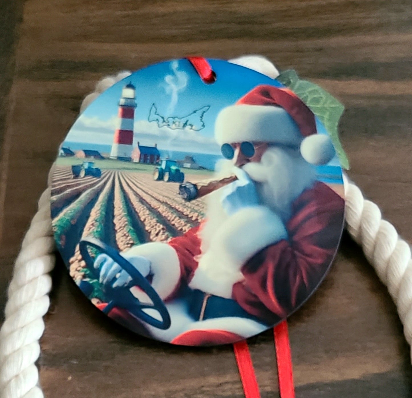 Prince Edward Island Bad Santa Tree Ornament