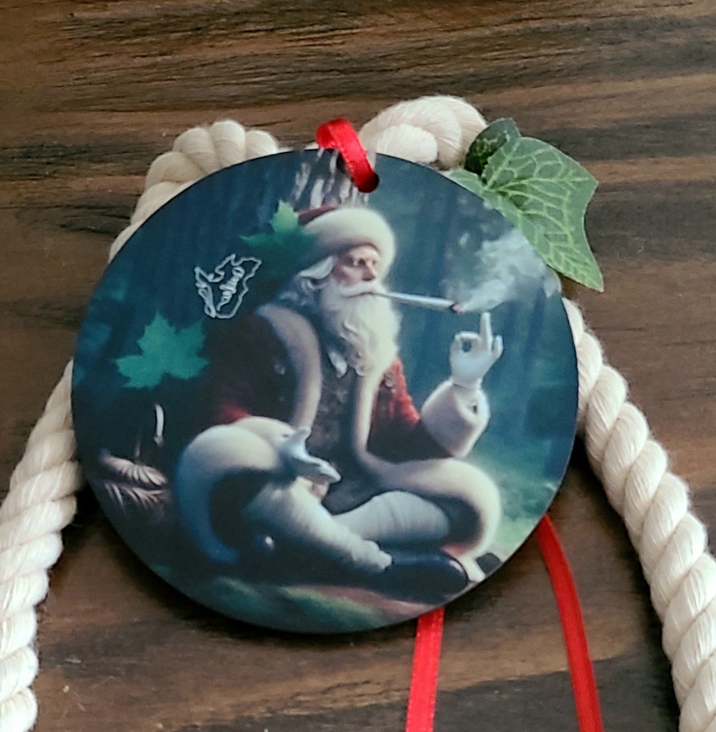 Quebec Bad Santa Tree Ornament