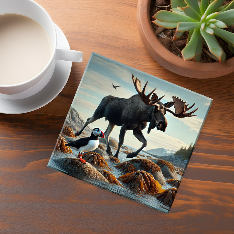 Moose & Puffin Coaster