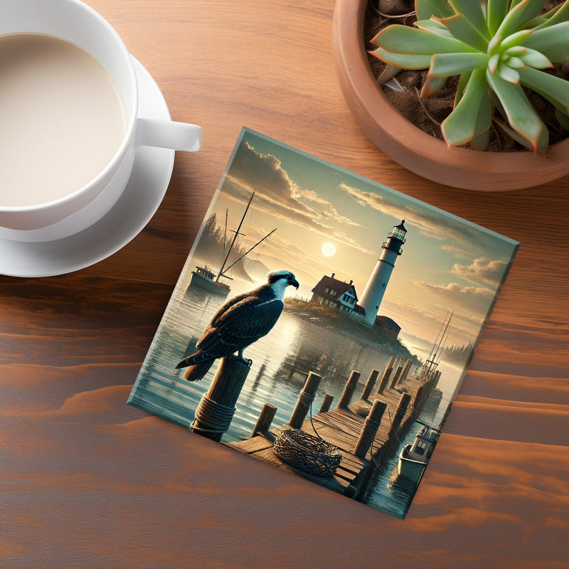 A Stunning Blend of Nature and Maritime Life Coaster