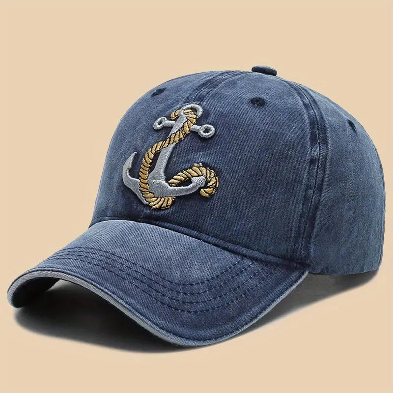 Boat Anchor Embroidered Baseball Cap