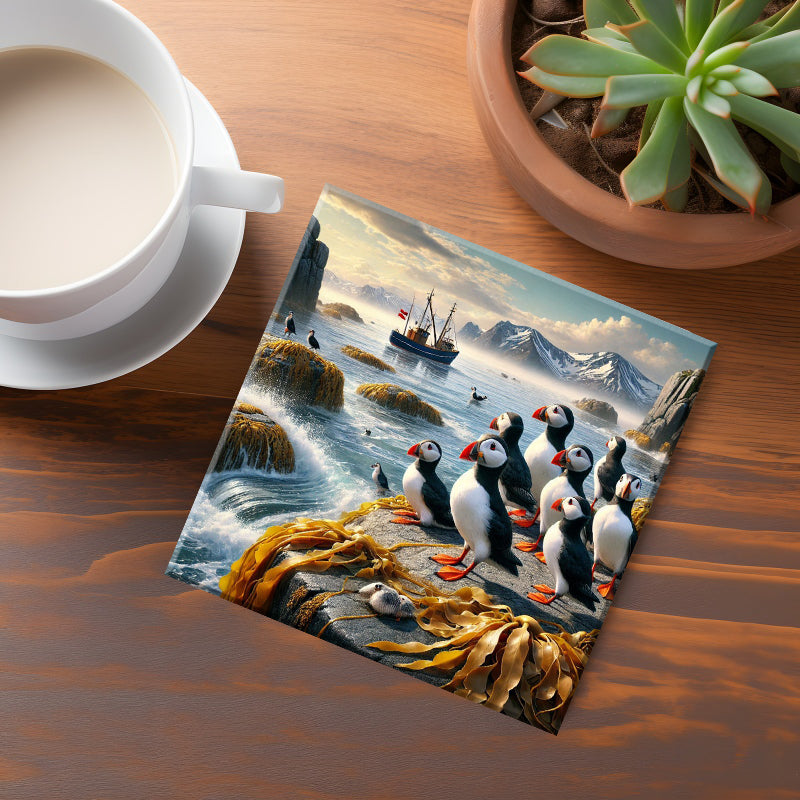 Puffins Coaster