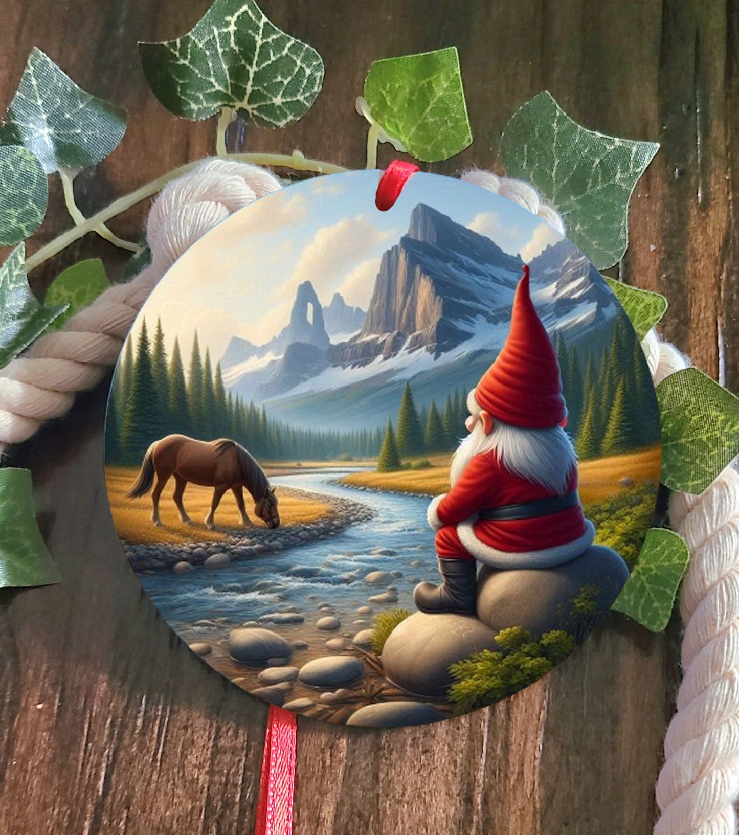 Alberta Gnome Santa Tree Ornament