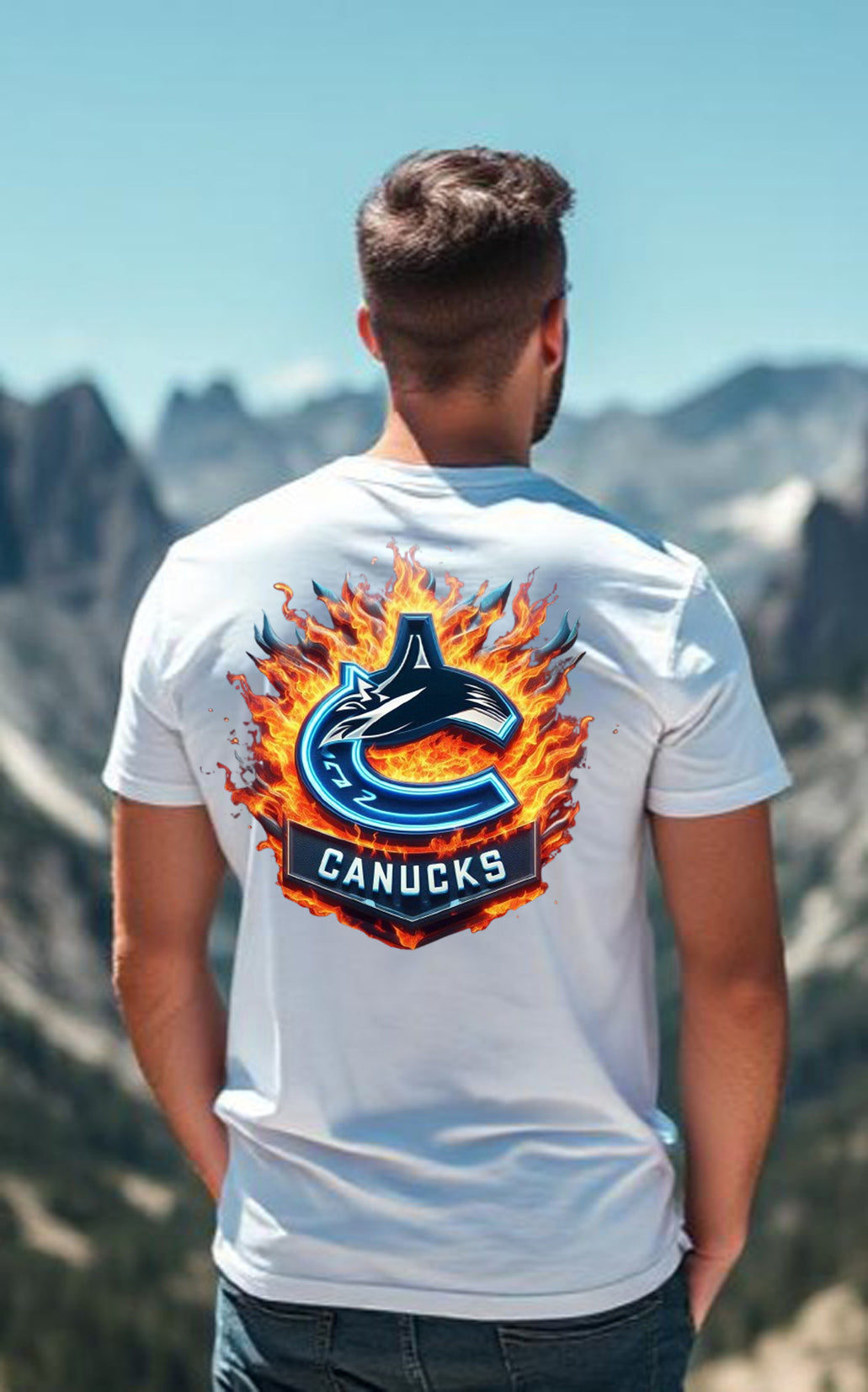 Vancouver Canucks "Pucks & Flames" T Shirt