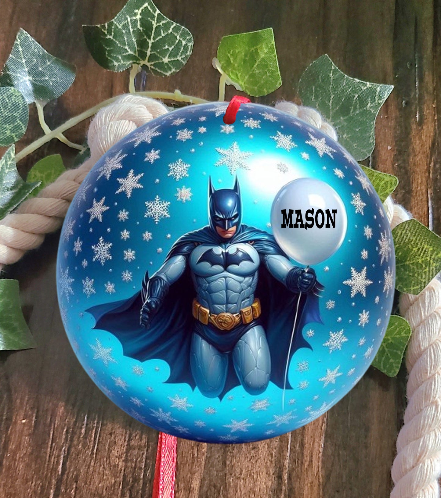 Personalized Batman Name Tree Ornament