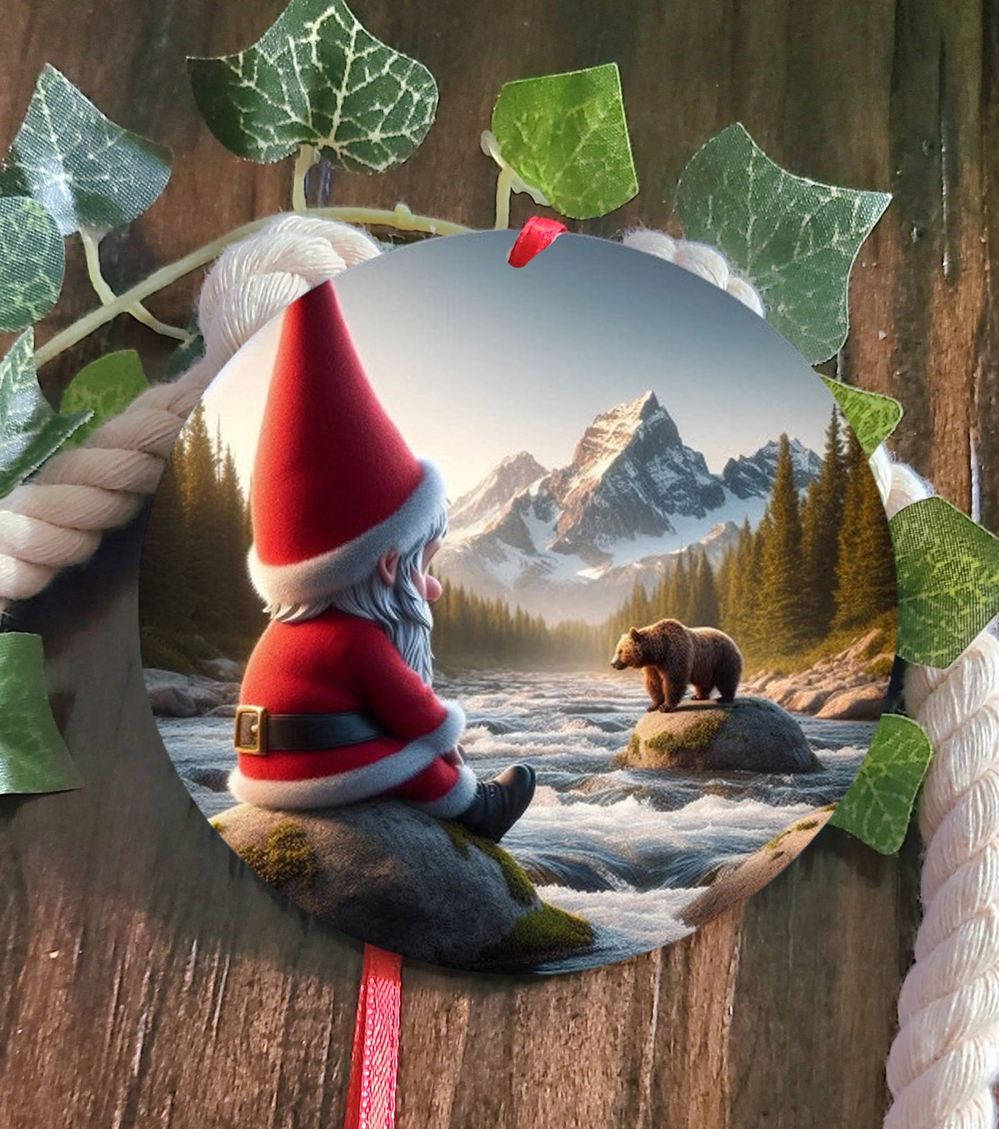 British Columbia Gnome Santa Tree Ornament