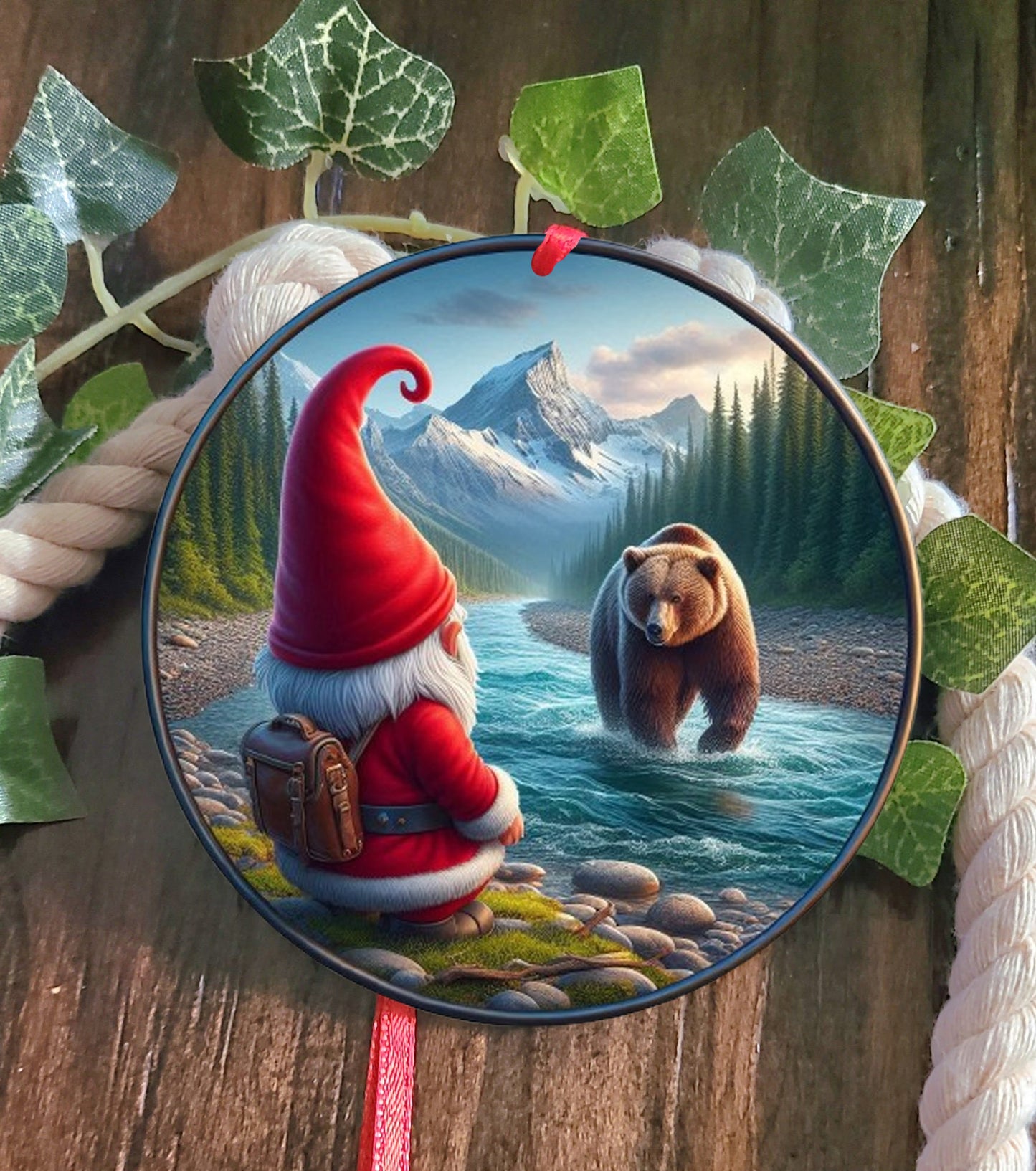 British Columbia Gnome Santa Tree Ornament