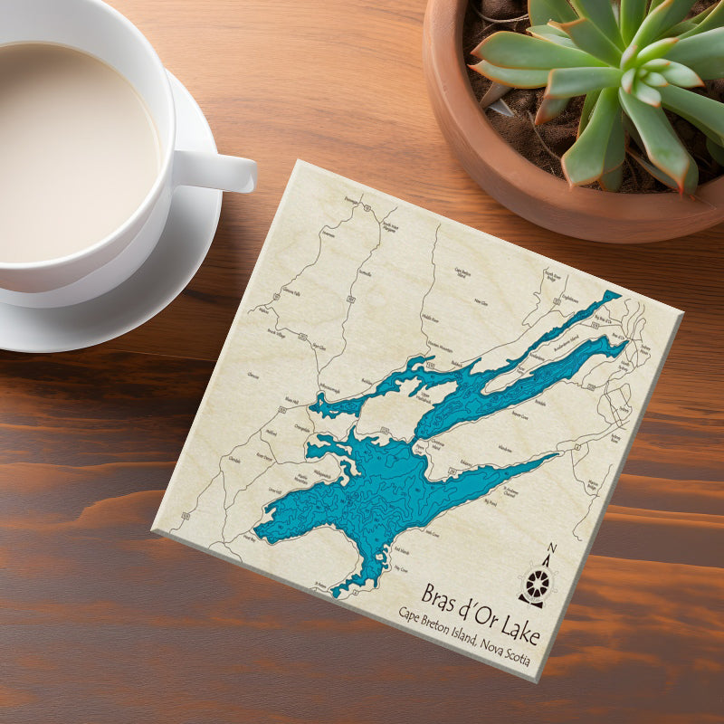 Bras D'Or Lake NS Map Coasters