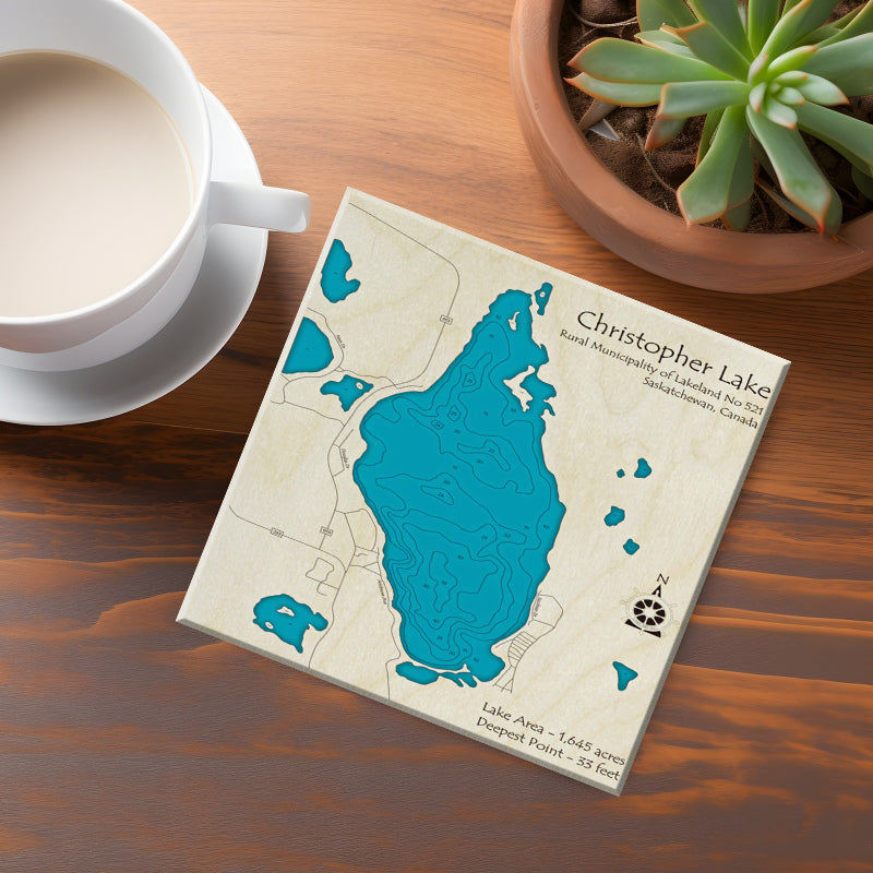 Christopher Lake Sask Map Coasters