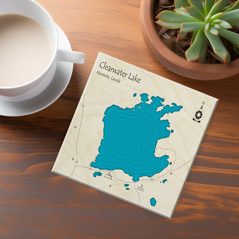Clearwater Lake Manitoba Map Coasters
