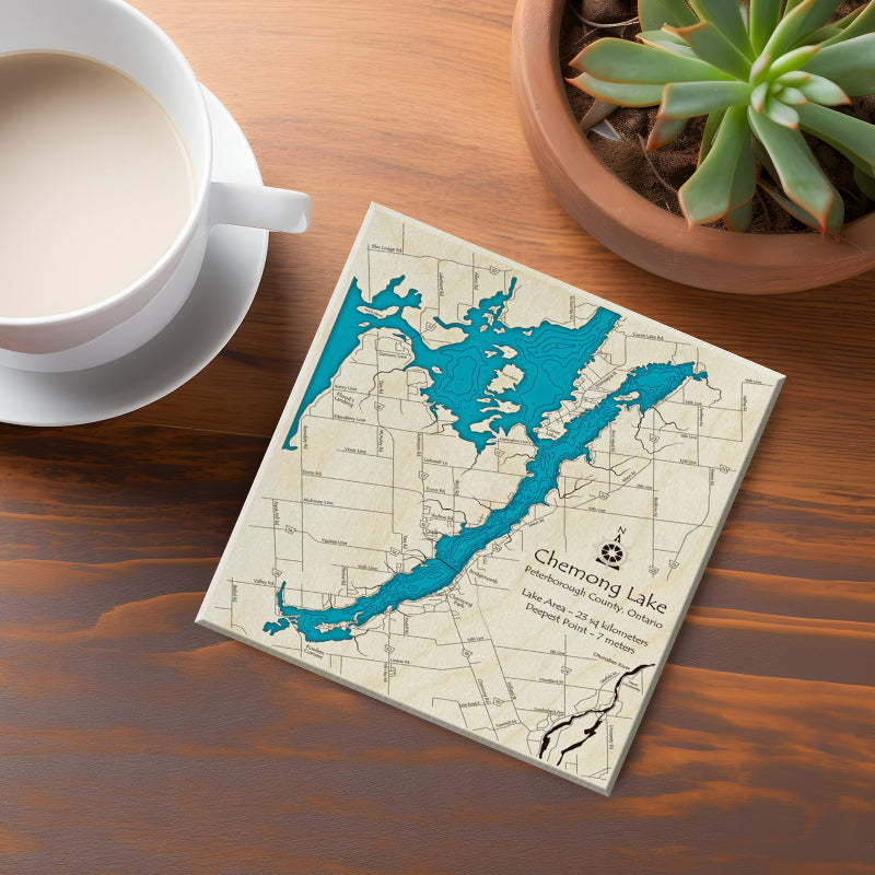Chemong Lake Map Coaster
