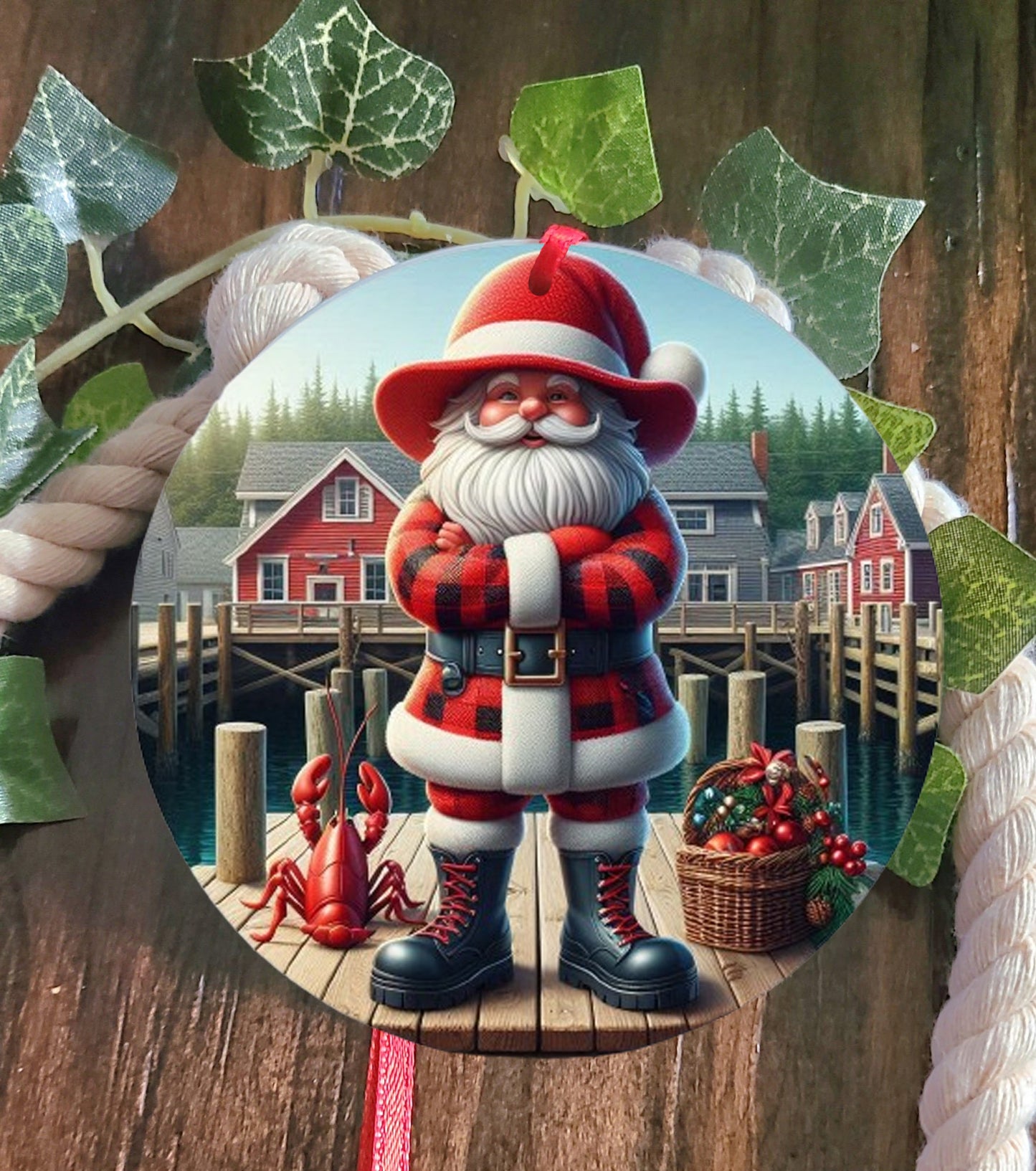 Prince Edward Island Gnome Santa Tree Ornament