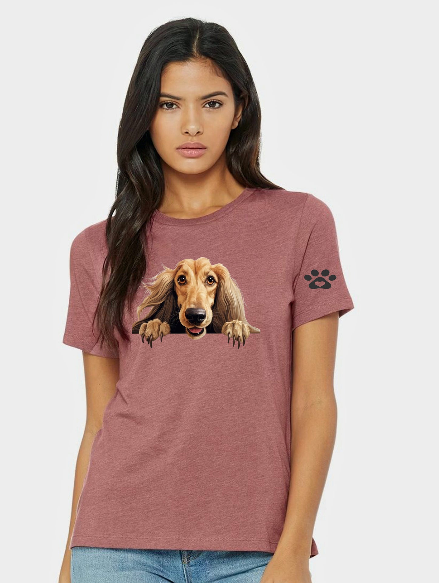 Ladies Afghan Hound T Shirt