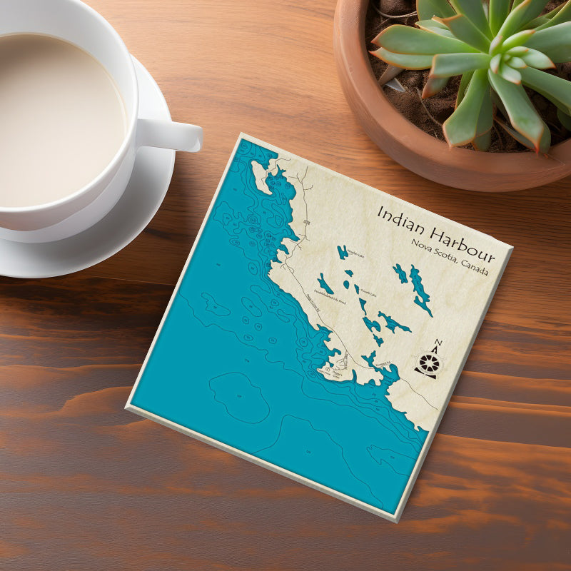 Indian Harbour NS Map Coasters