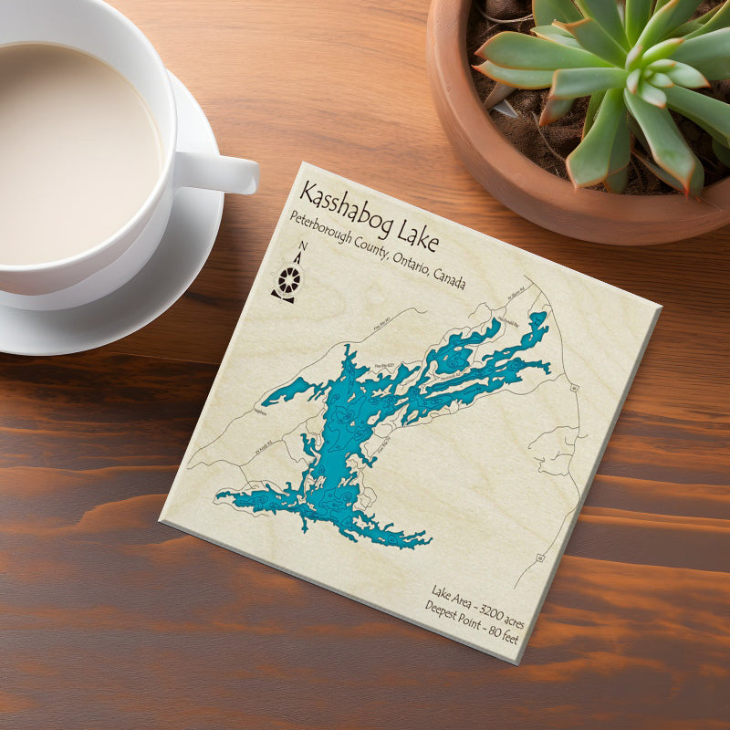 Kasshabog Lake Map Coaster