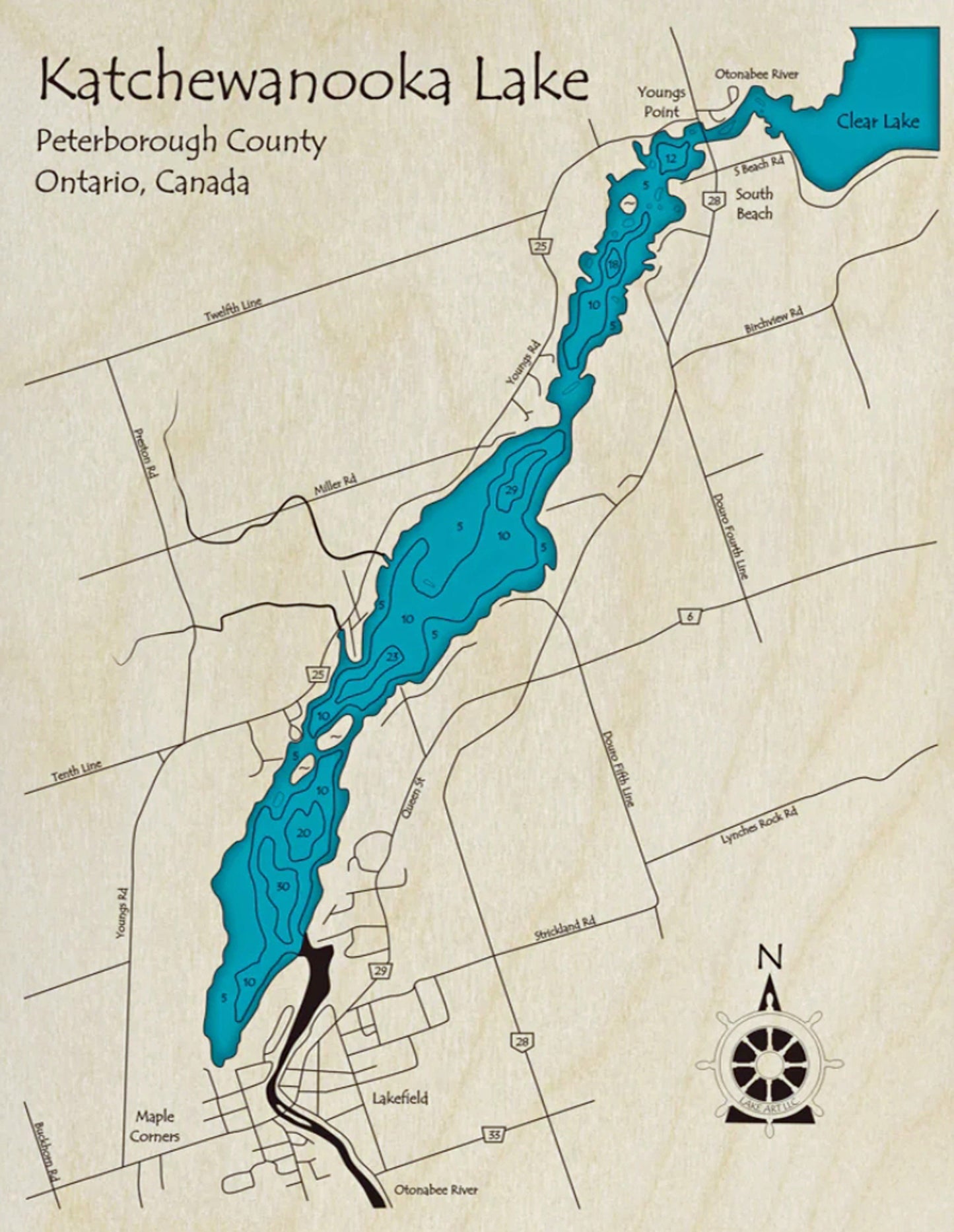 Katchewanooka Lake Map Print