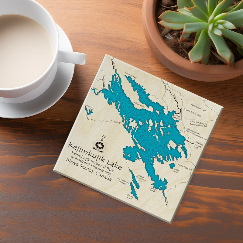 Kejimkujik Lake NS Map Coasters