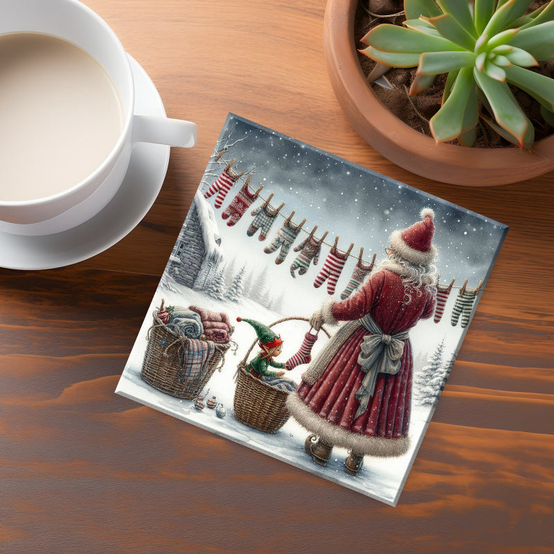 Christmas Laundry Coaster