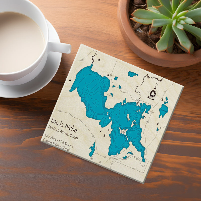 Lac La Biche Alberta Map Coasters