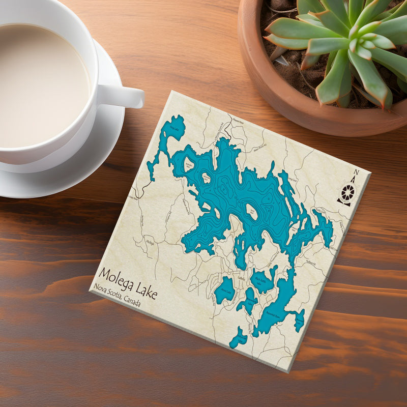 Molega Lake NS Map Coasters