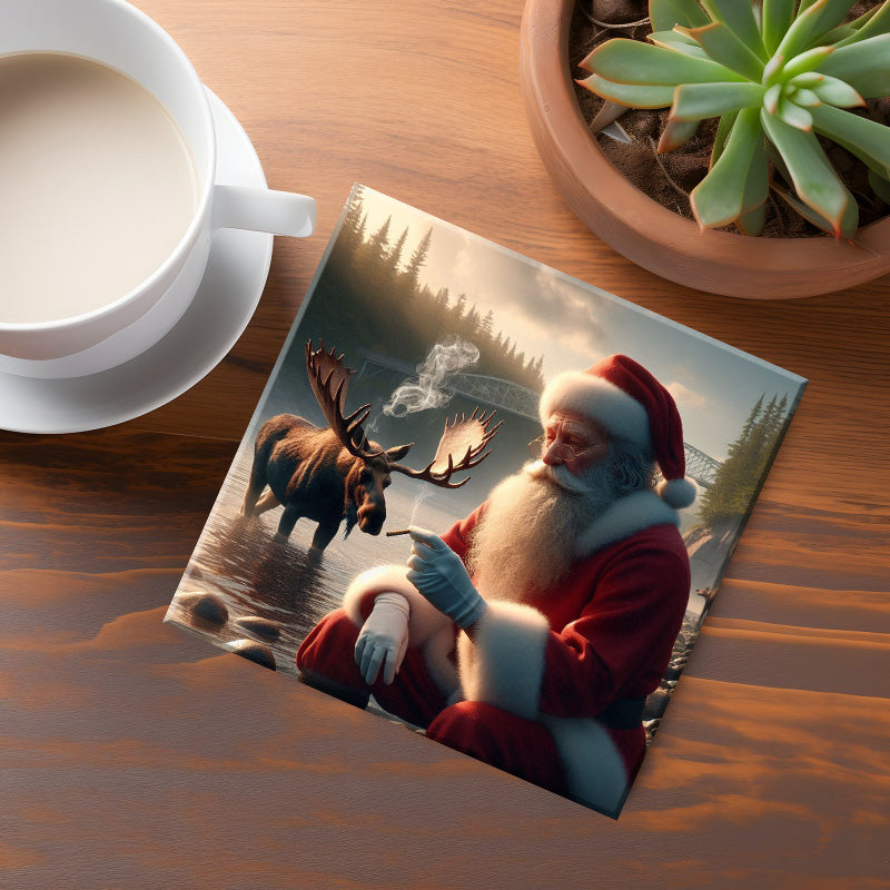 New Brunswick Bad Santa Coaster