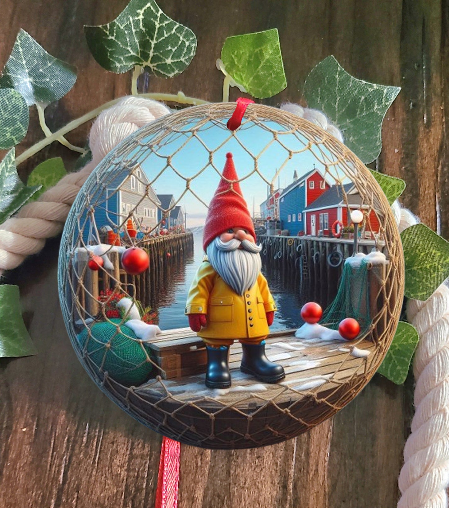 Newfoundland & Labrador Gnome Santa Tree Ornament