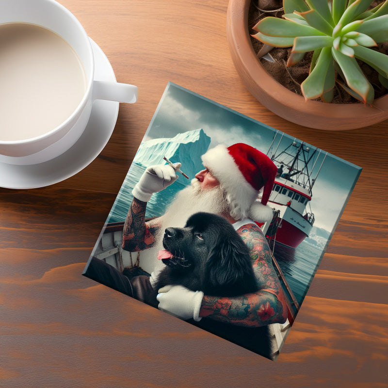 NL & Lab Bad Santa Coaster