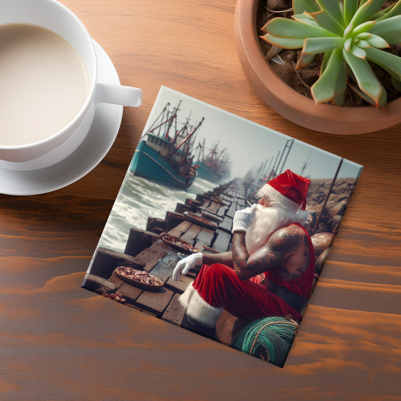 NL & Lab Bad Santa Coaster