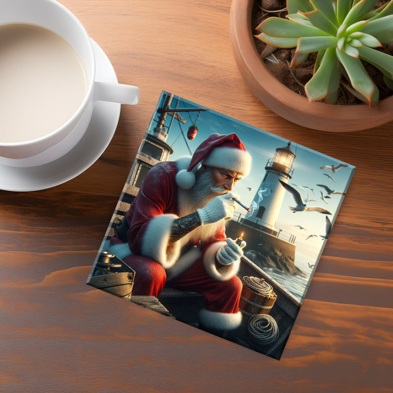 Nova Scotia Bad Santa Coaster