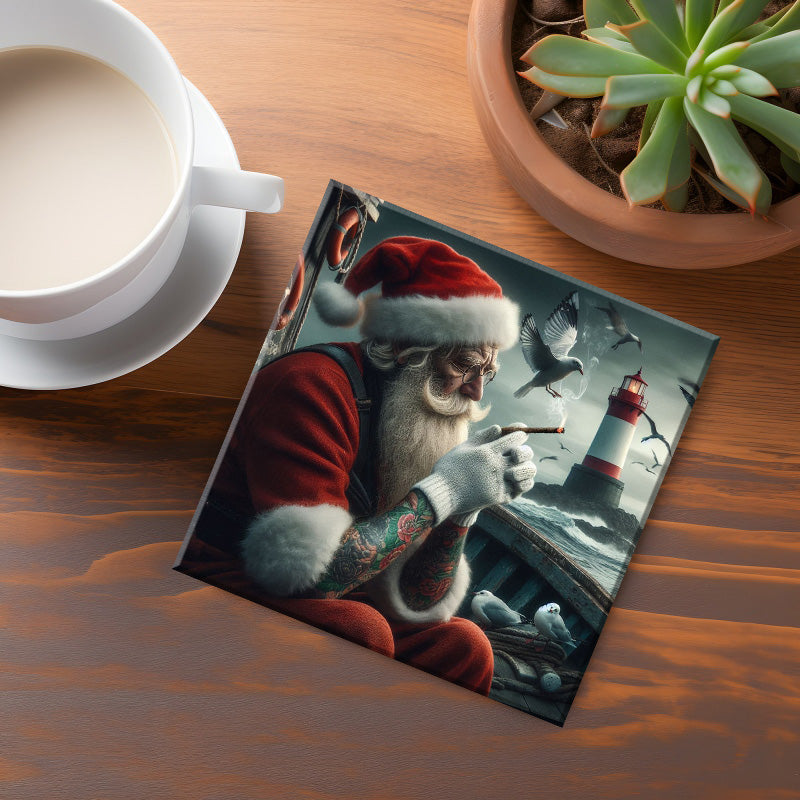 Nova Scotia Bad Santa Coaster