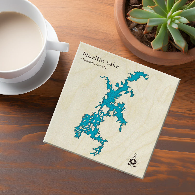 Nueltin Lake Manitoba Map Coasters