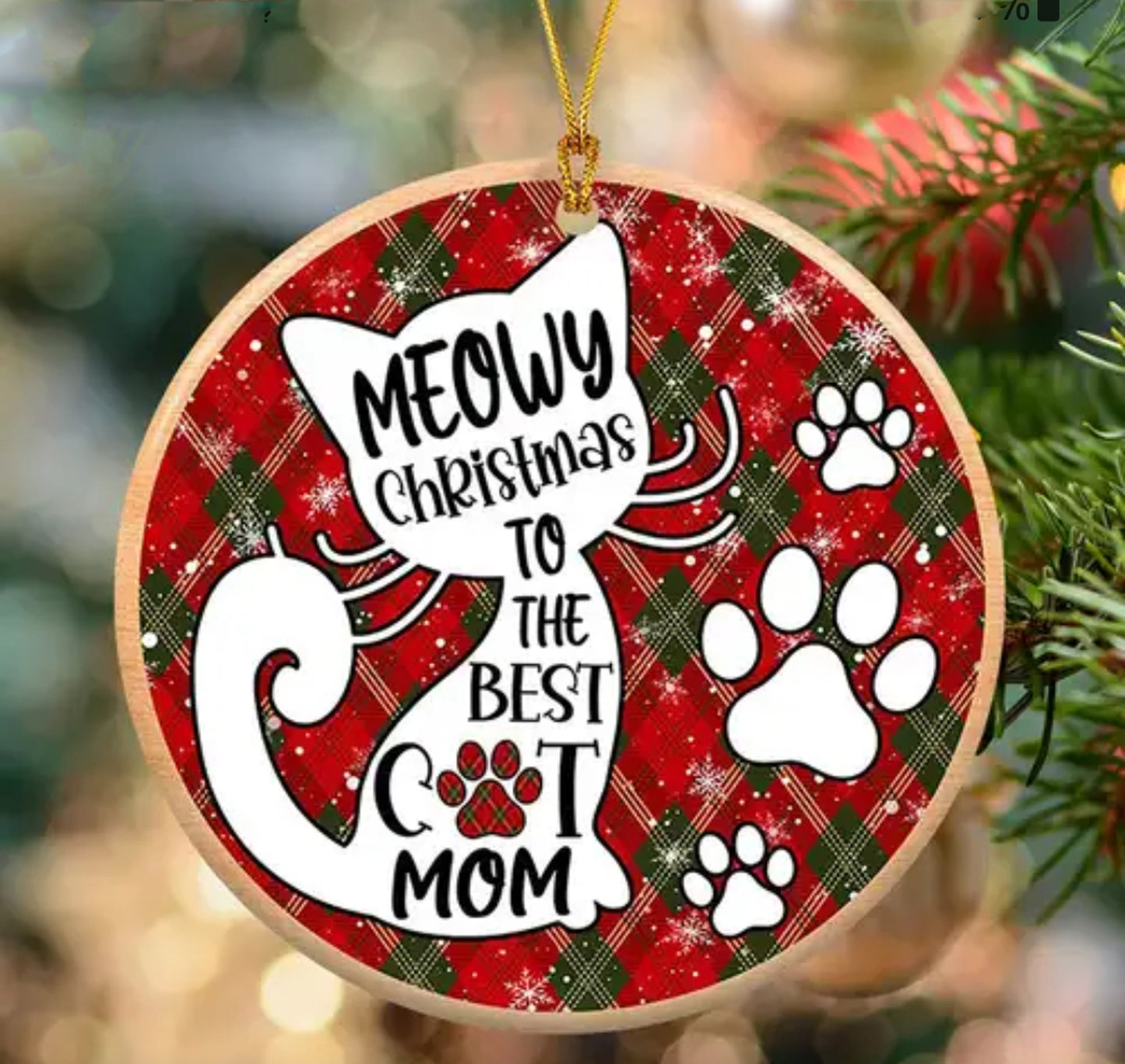 Cat Mom Tree Ornament