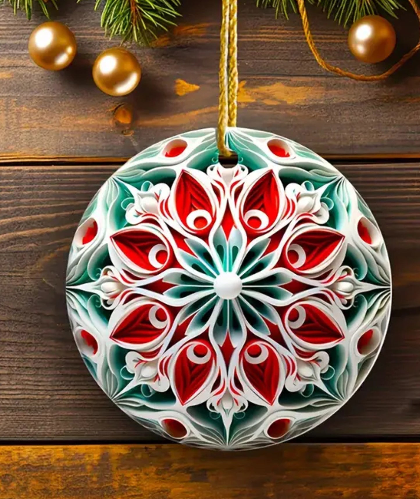3D Floral Tree Ornament