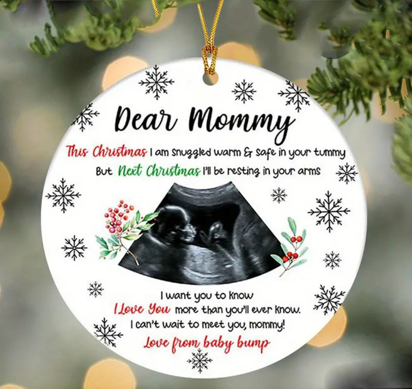 Dear Mommy Tree Ornament