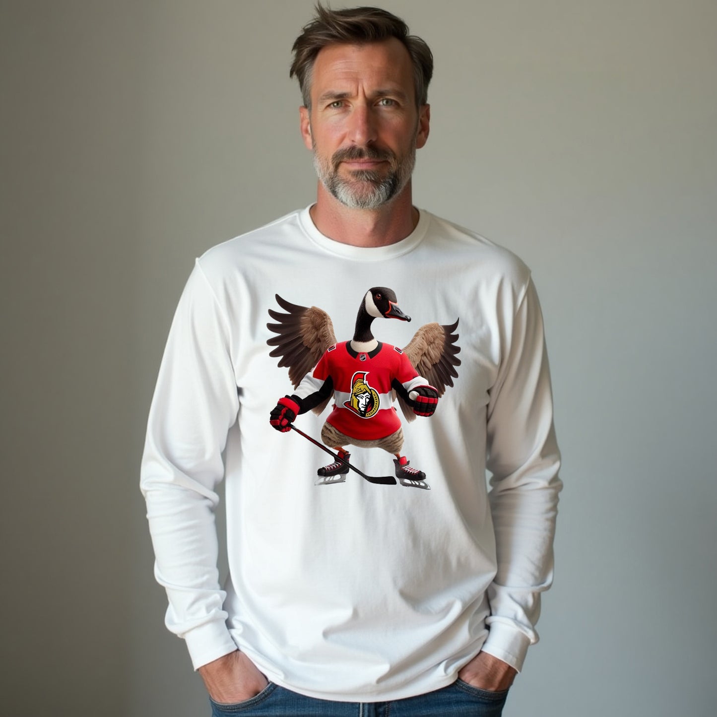 Ottawa Senators, "Ottawa Waddler" Long Sleeve T Shirt