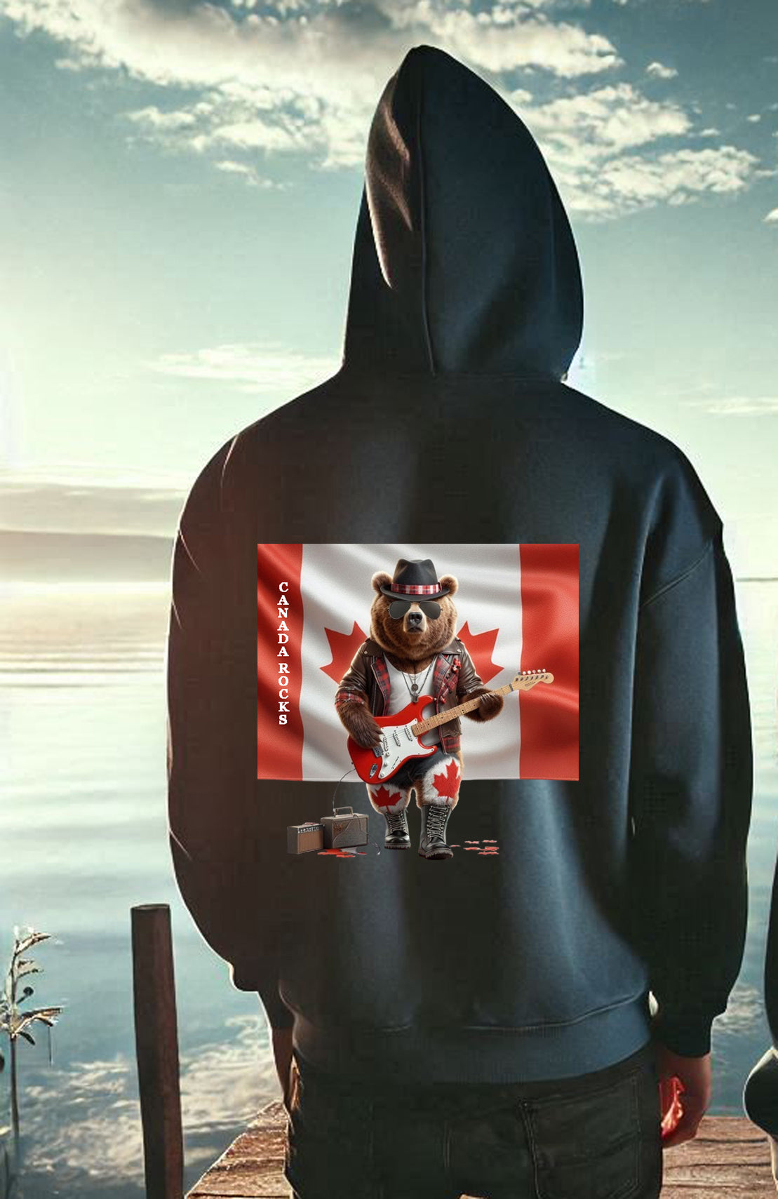 Unisex Wild Bear Blues Hoodie