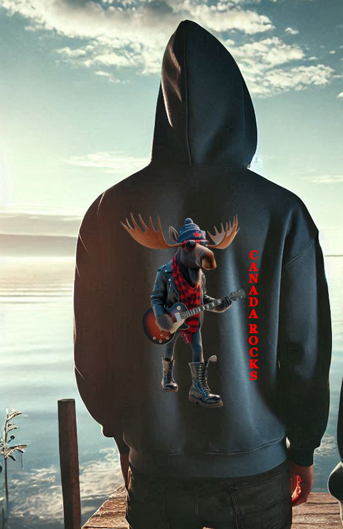 Unisex Moose On The Highway Hoodie