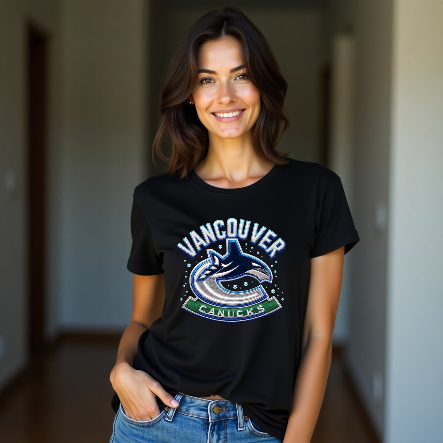 Vancouver Canucks, Ladies, "Canuck Bling" T Shirt