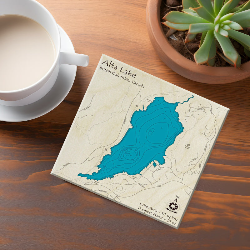 Alta Lake BC Map Coasters